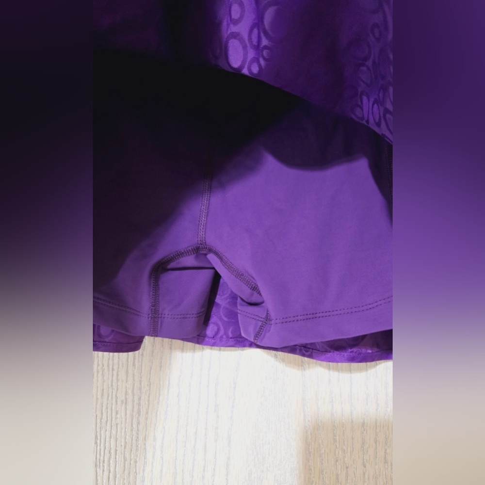 Outdoor Voices Purple Bubble Pattern Skort XS NWT Built-in Shorts Athletic Skirt - Picture 6 of 7